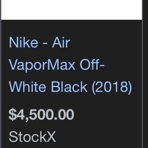 Nike x off white vapor max